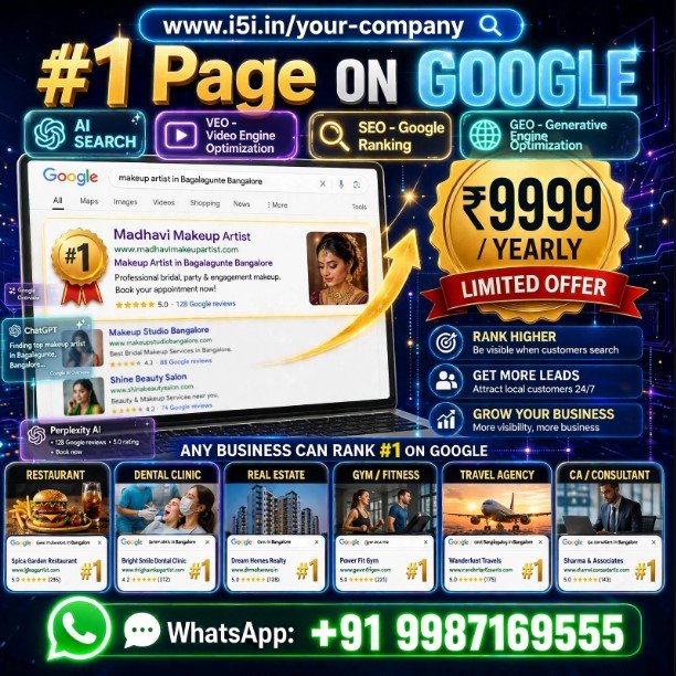 1st page google Rank Webpage