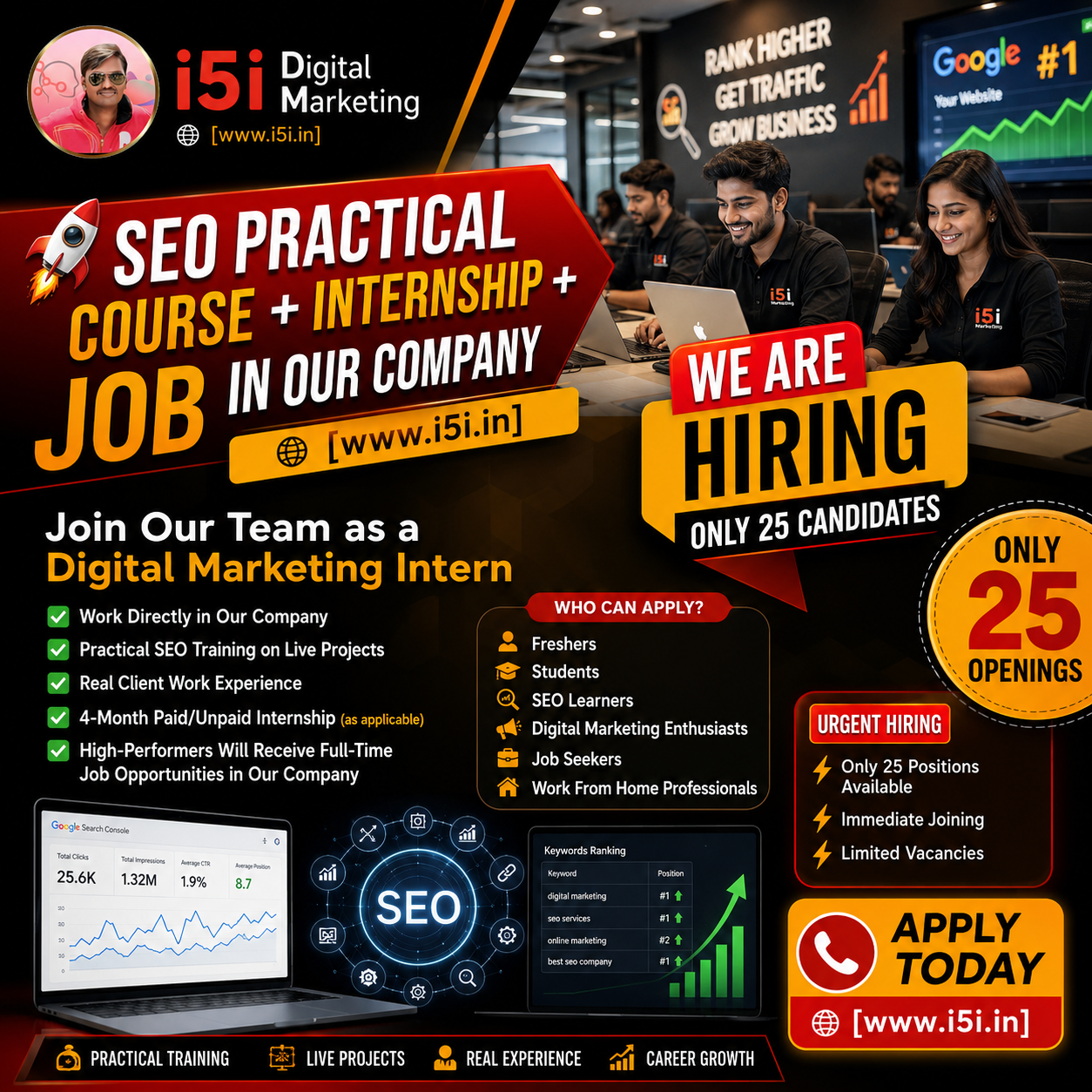 SEO training + job in our company